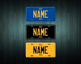 Custom Legacy Style License Plate (choose your text, color, size, material)