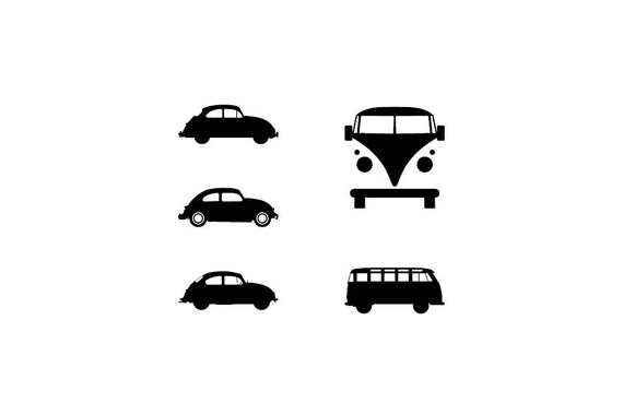 Volkswagen Download Digital Clipart Silhouette Vector Files Etsy