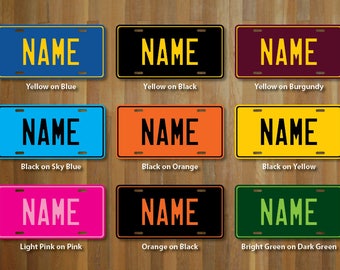 Personalized License Plate (choose your text, color, size)
