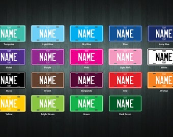 Personalized License Plate (choose your text, color, size, material)