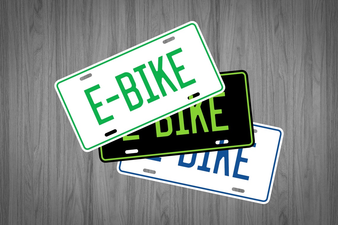 Custom EBIKE License Plate choose Your Text Color Size Etsy