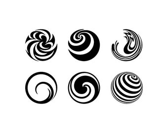 Spirals and Swirls - Download Digital Clipart Silhouette Vector Files
