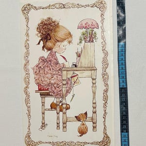 Vintage | ORIGINAL-NOT Digital | Giant | Sarah Kay | Girl | Greeting | Birthday | Card