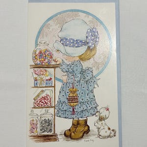 Vintage | ORIGINAL-NOT Digital | Giant | Sarah Kay | Girl | All Occassion | Greeting | Birthday | Card