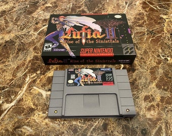 Lufia II 2 Rise Of The Sinistrals SNES Super Nintendo RPG Game Cartridge With Box