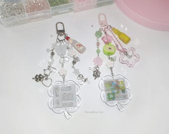 Crochet Clover Keychain: Handmade Four-leaf Amigurumi Bag Charm as