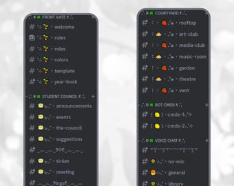 Academy Theme Discord Server Template - Community, Studying, Cozy Aesthetics.