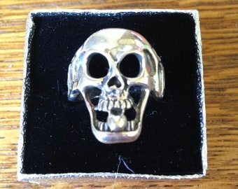 Men's Sterling Silver Skull Ring, Size 10