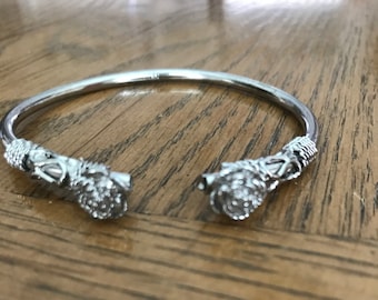 Flower Cutout Cuff Bracelet in Sterling Silver - Etsy display picture 1