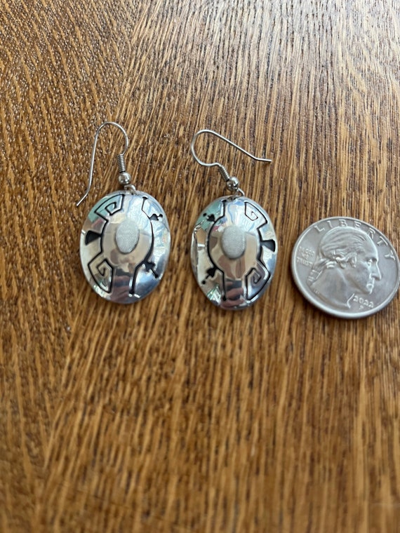 Native American Sterling Silver Dangle Earrings - image 1