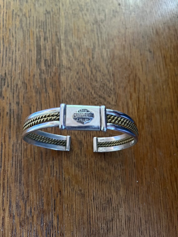 Harley Davidson Sterling Silver Cuff Bracelet , 8”