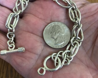 Sterling Silver Double Link Bracelet, 7 1/2” - Etsy