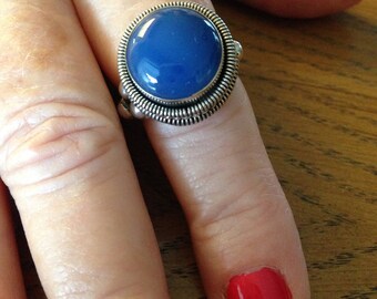 Bohemian Silver Lapis Ring