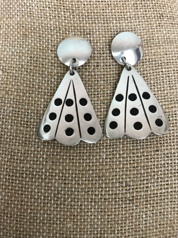 Handcrafted Sterling Silver Dangle Earrings - image 1