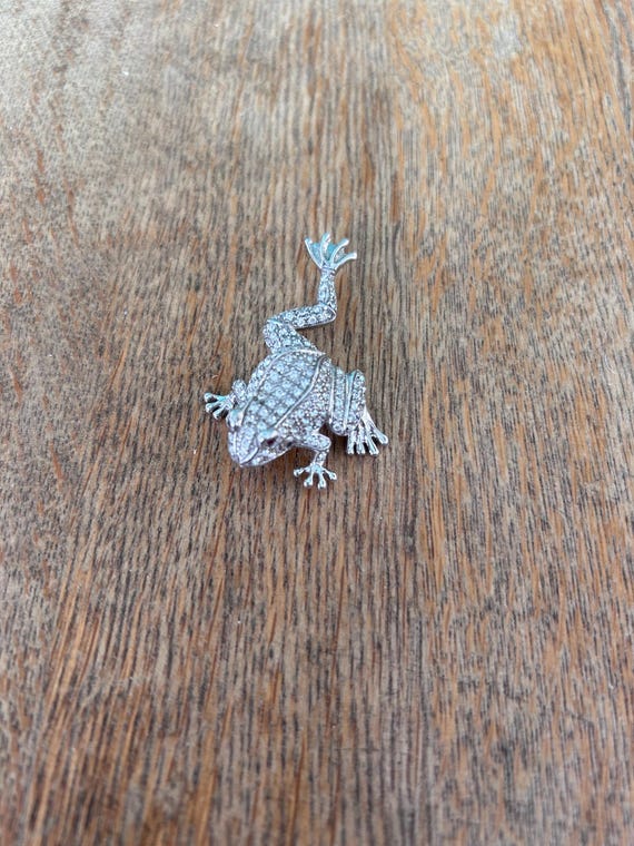 Vintage Sterling Silver and Rhinestone Pin by Jenna Nicole