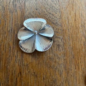 NYE Sterling Silver Floral Brooch, 2”