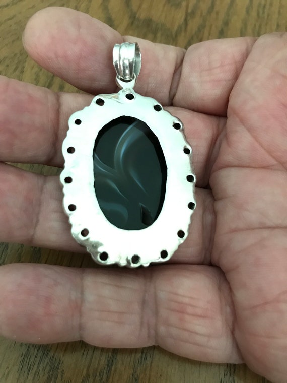 Sterling Silver Translucent Agate and Amethyst, P… - image 3