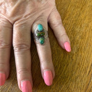 Carolyn Pollack Sterling Silver and Turquoise Ring, size 9