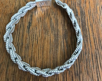 Heavy Sterling Silver Cable Link Bracelet, 7 1/2”