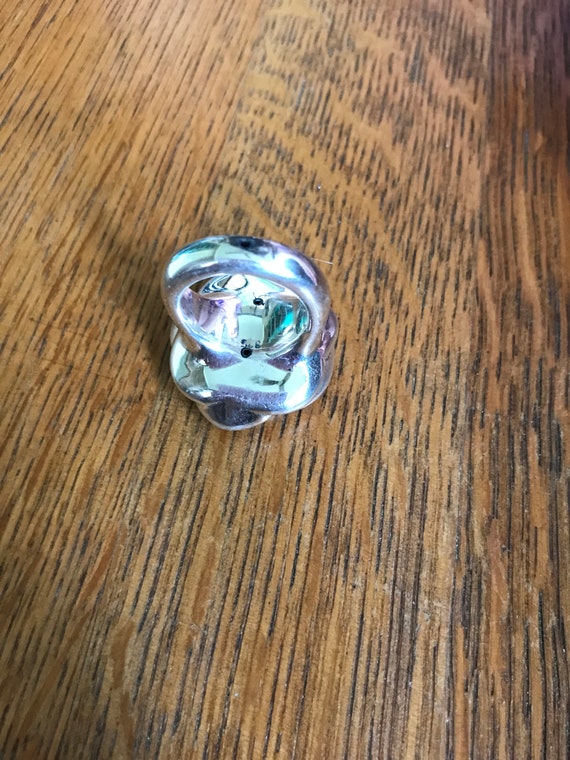 Sterling Silver Electro form Rose Ring, size 6 Gem