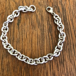 Sterling Silver 7” Link Bracelet with Lobster Claw Catch