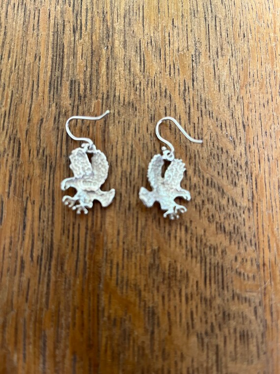 Sterling Silver Eagle Dangle Earrings - image 3