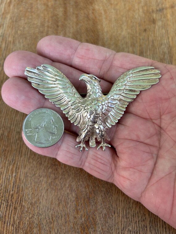 Sterling Silver Eagle Brooch - image 3