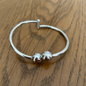 Sterling Silver Balls Bangle Bracelet, 7 1/2” - Etsy