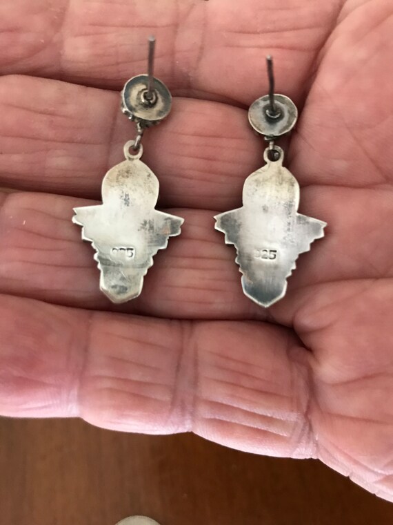 Sterling Silver and Carnelian Dangle Earrings - image 3