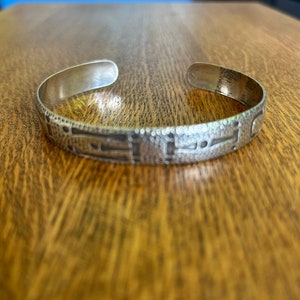 Sterling Silver Hammered Bracelet, 8 1/2”