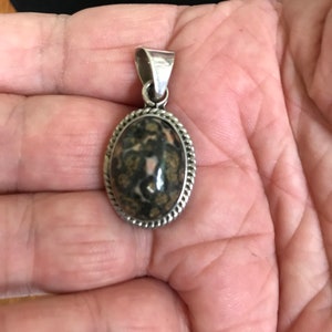 Sterling Silver and Leopard Agate Pendant