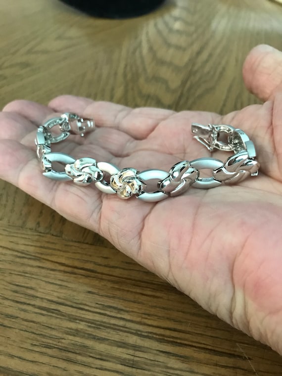 Sterling Silver Link Bracelet 7” - image 2