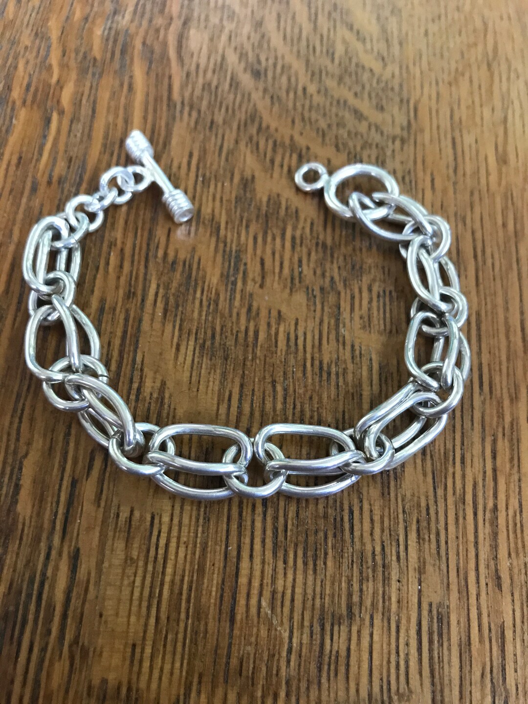 Sterling Silver Double Link Bracelet, 7 1/2” - Etsy