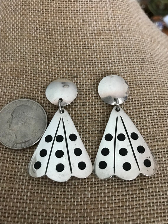 Handcrafted Sterling Silver Dangle Earrings - image 2