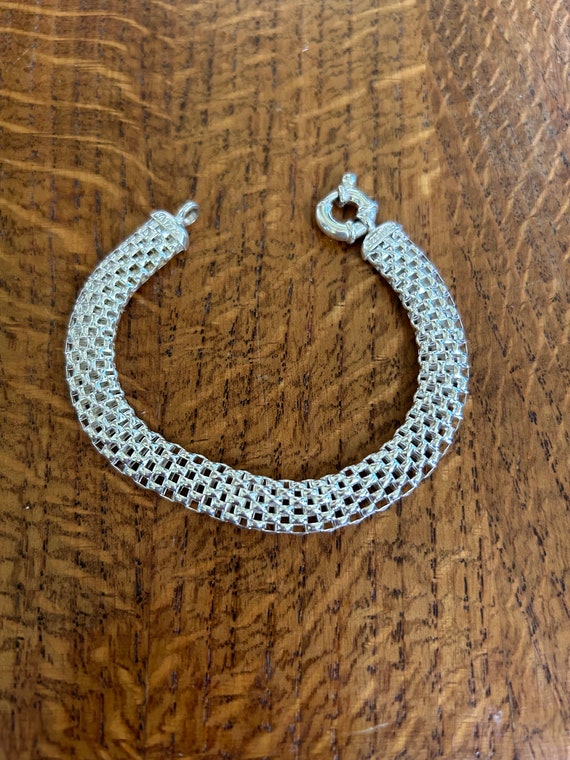 Sterling Silver Mesh Link Bracelet, 8”