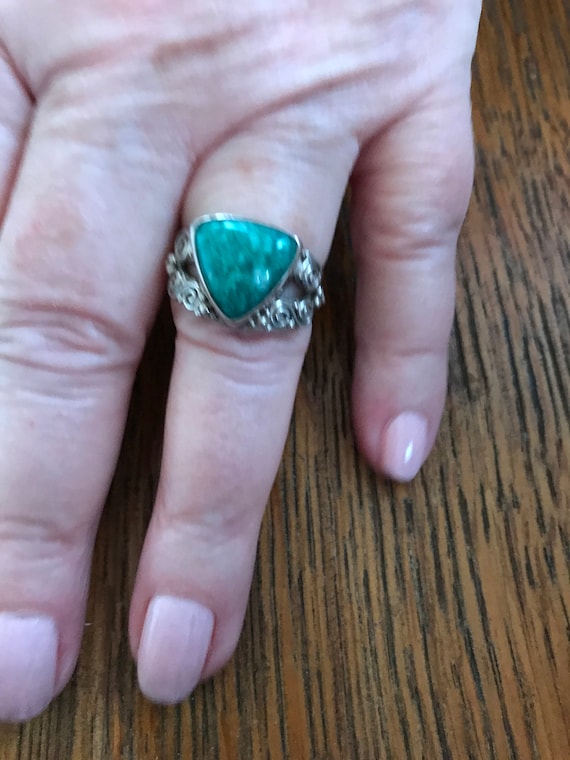 Sajen Sterling Silver and Amazonite Ring, size 9