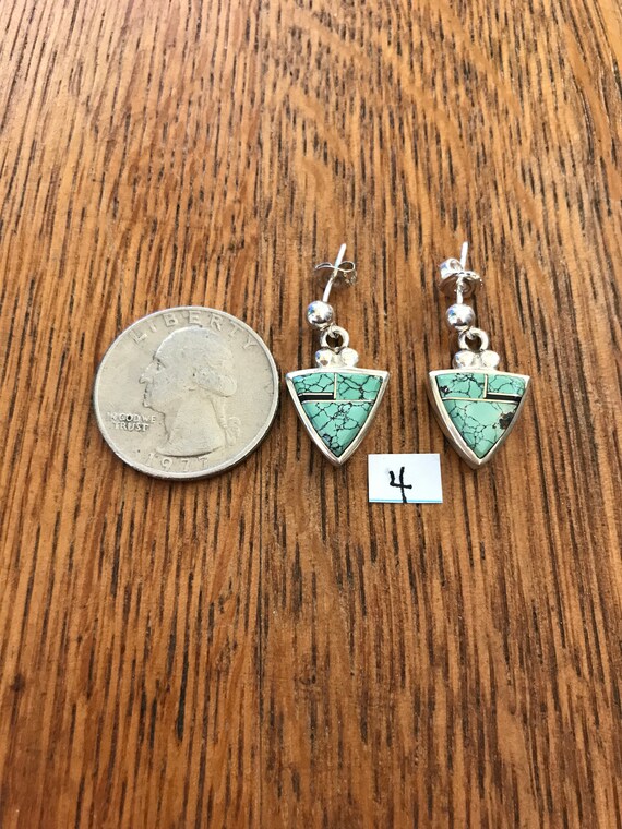 Sterling Silver Turquoise Dangle Earrings