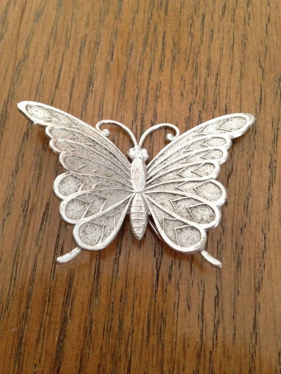 Beau Sterling Silver Butterfly Brooch