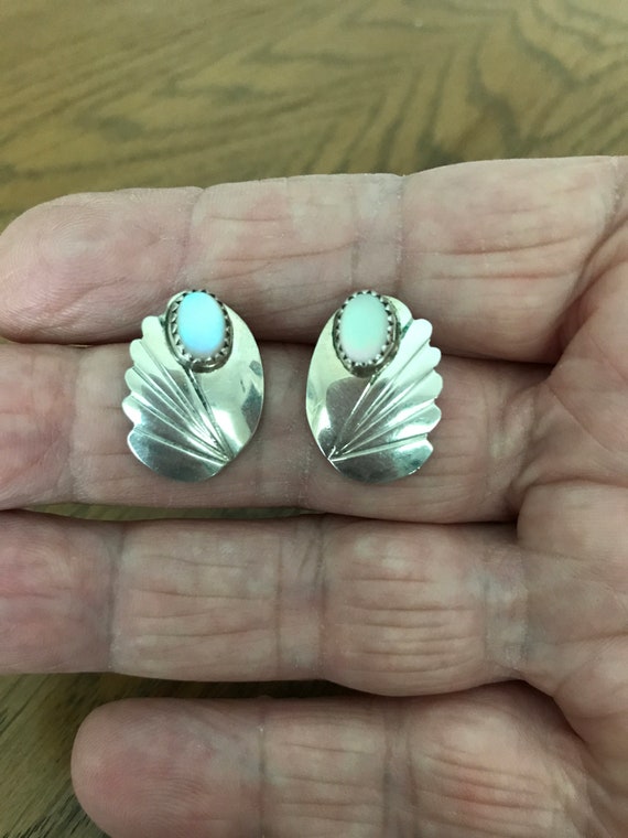 Native American Sterling Silver and Pink Mother O… - image 1