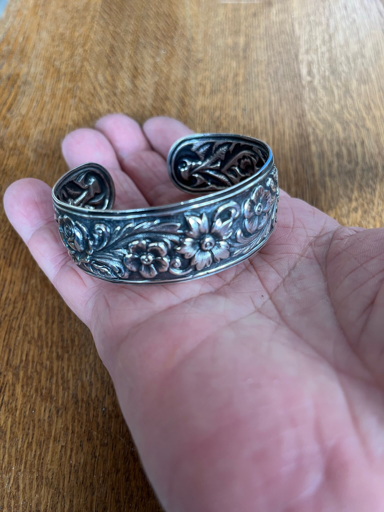 Kirk and Son Sterling Silver Repousse Cuff Bracelet, 7 1/2” - Etsy