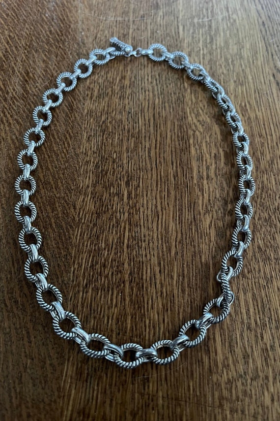 Sterling Silver Cable Link Necklace 18”
