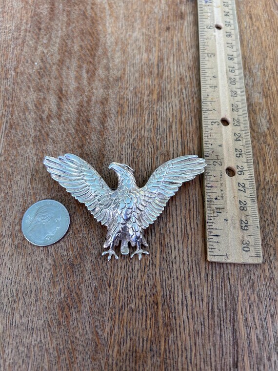 Sterling Silver Eagle Brooch - image 4