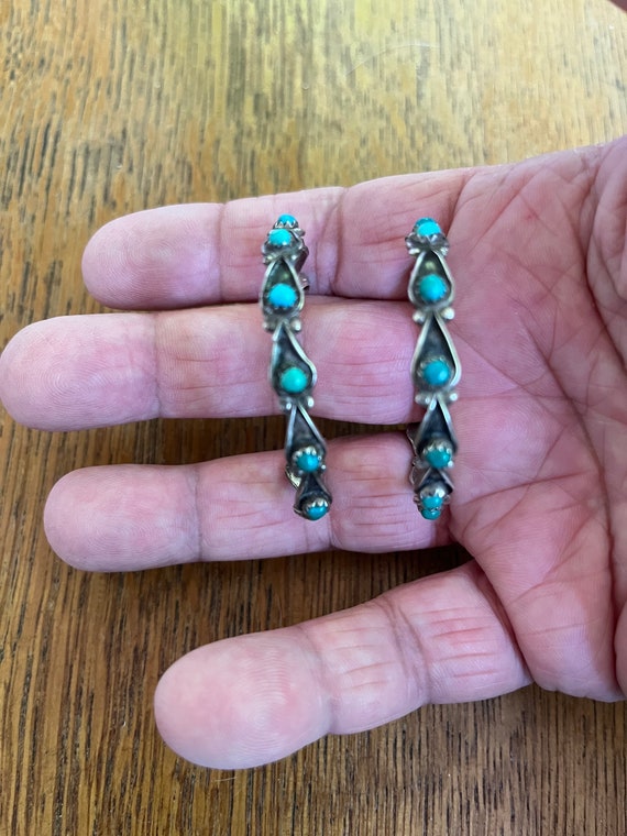 Native American Old Pawn Silver and Turquoise C-Ho