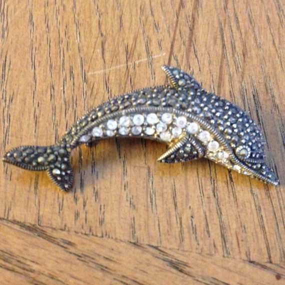 Sterling Silver Dolphin Pin - image 2