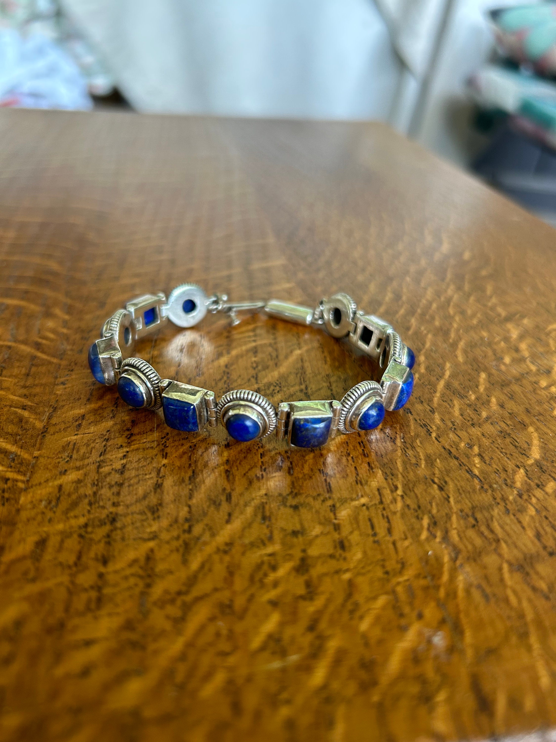 Handmade Lapis Lazuli Gemstone 925 Sterling Silver Cuff Bangle Bracelet at  Rs 1000/piece in Jaipur