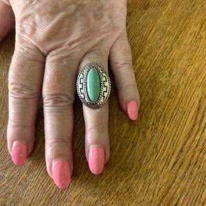 Carolyn Pollack Relios Sterling Silver and Turquoise Ring, size 8