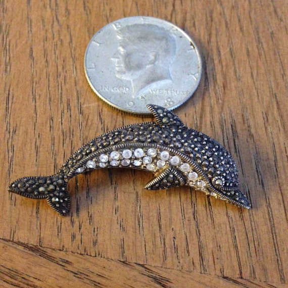 Sterling Silver Dolphin Pin - image 5