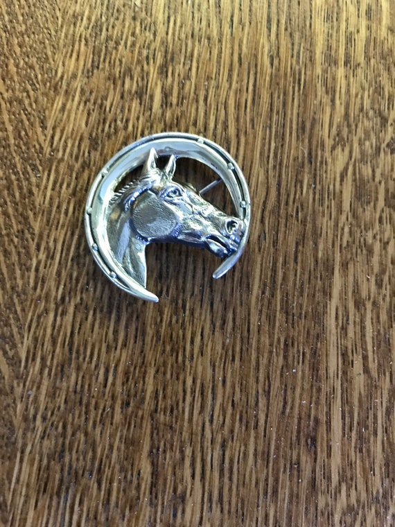 Beau Sterling Silver Horse Pin or Brooch