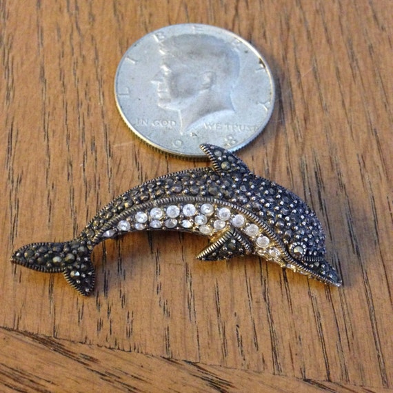 Sterling Silver Dolphin Pin - image 3