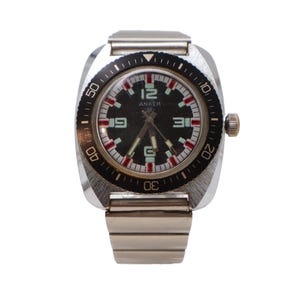 Rare Anker Vintage Divers Mechanical Watch 1970s Men&#39;s Wrist Watch